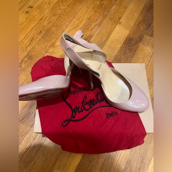 Christian Louboutin Picador 100 Patent Leather Slingback in Nude - Picture 10 of 10